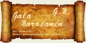 Gala Marošanin vizit kartica